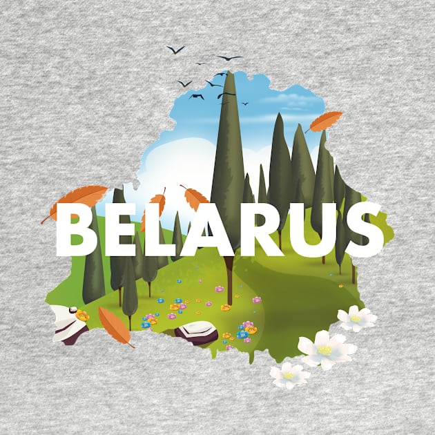 Belarus map travel poster by nickemporium1